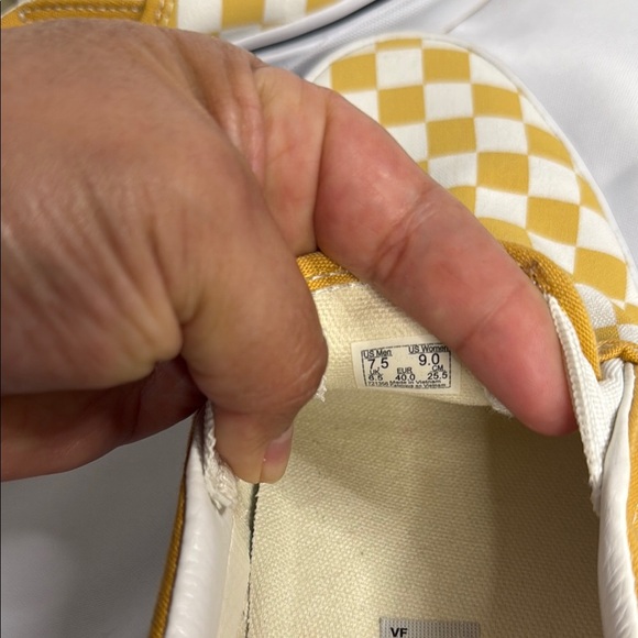 Vans Yellow and White Checkerboard Flats - Picture 7 of 7